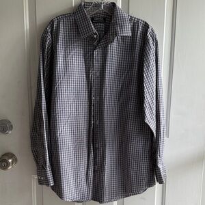 Nordstrom 100% Cotton Men's Checkered Shirt - Black & White